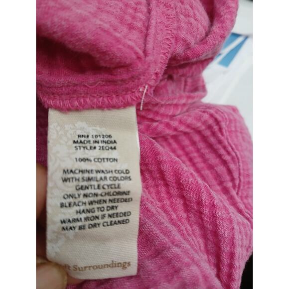 Soft Suroundings Pink Shorts w/Pockets Elastic Waist Made in India S - Picture 13 of 13